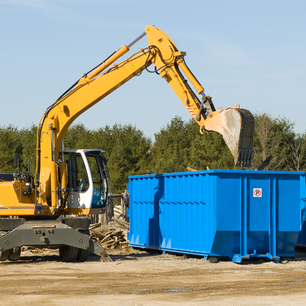 can i choose the location where the residential dumpster will be placed in Aroma Park